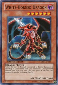 White-Horned Dragon [GLD4-EN014] Common | Exor Games Bridgewater