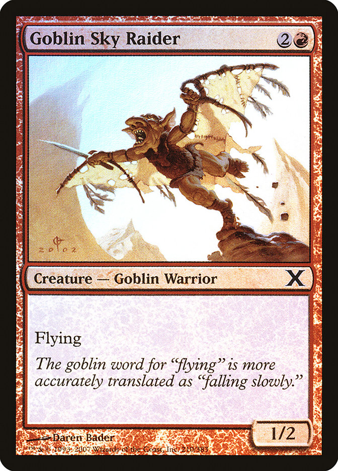 Goblin Sky Raider (Premium Foil) [Tenth Edition] | Exor Games Bridgewater