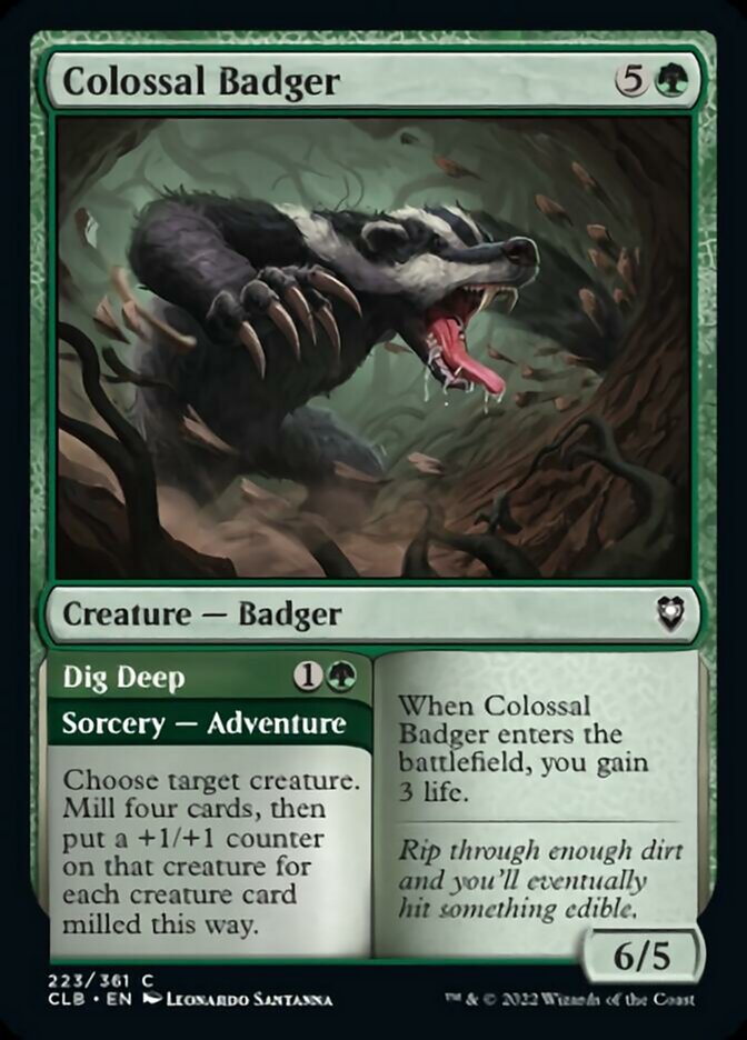 Colossal Badger // Dig Deep [Commander Legends: Battle for Baldur's Gate] | Exor Games Bridgewater