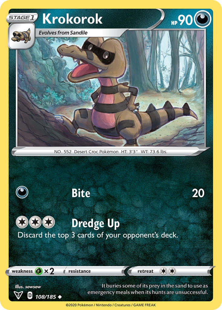 Krokorok (108/185) [Sword & Shield: Vivid Voltage] | Exor Games Bridgewater