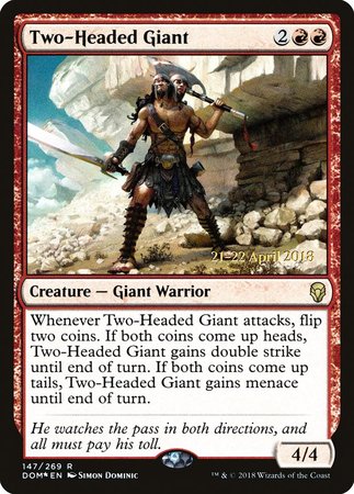 Two-Headed Giant [Dominaria Promos] | Exor Games Bridgewater