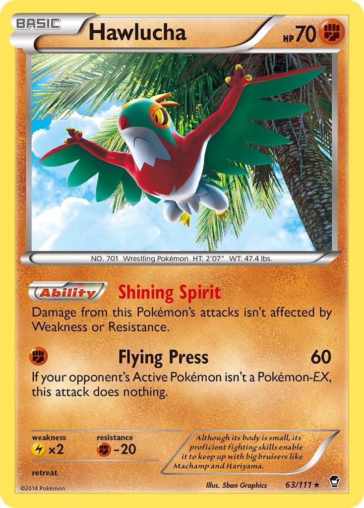 Hawlucha (63/111) (Cosmos Holo) (Blister Exclusive) [XY: Furious Fists] | Exor Games Bridgewater