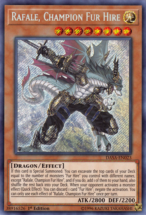 Rafale, Champion Fur Hire [DASA-EN023] Secret Rare | Exor Games Bridgewater