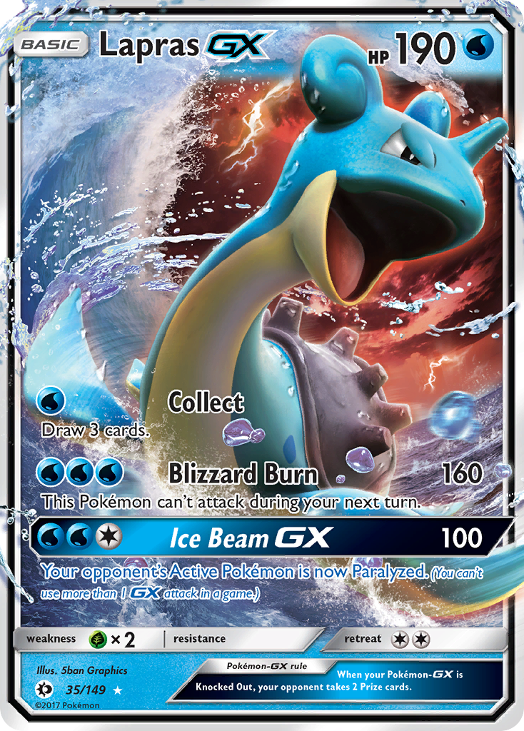 Lapras GX (35/149) [Sun & Moon: Base Set] | Exor Games Bridgewater