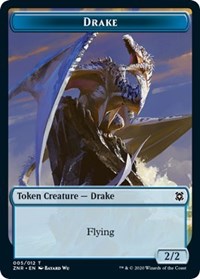 Drake // Plant Double-sided Token [Zendikar Rising Tokens] | Exor Games Bridgewater