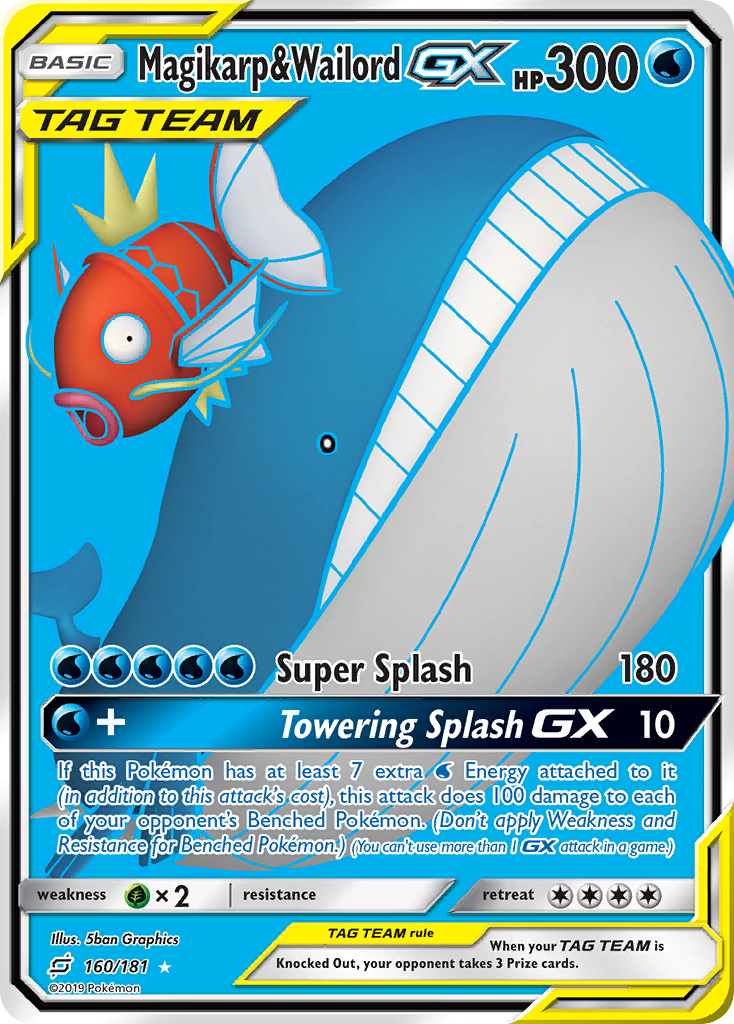 Magikarp & Wailord GX (160/181) [Sun & Moon: Team Up] | Exor Games Bridgewater