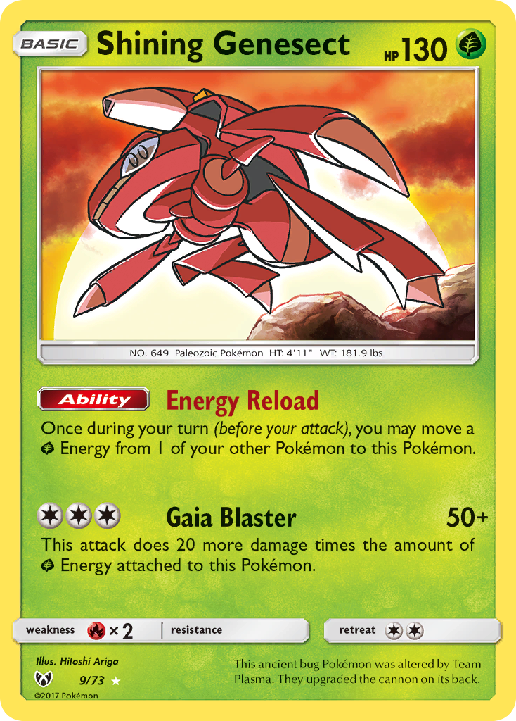 Shining Genesect (9/73) [Sun & Moon: Shining Legends] | Exor Games Bridgewater