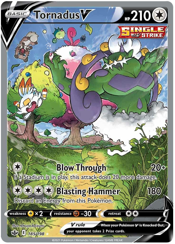 Tornadus V (185/198) [Sword & Shield: Chilling Reign] | Exor Games Bridgewater