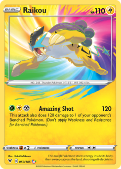 Raikou (050/185) [Sword & Shield: Vivid Voltage] | Exor Games Bridgewater