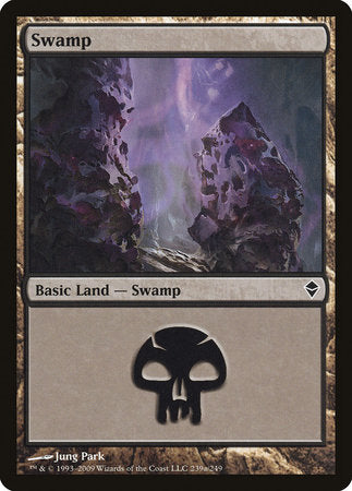 Swamp (239a) [Zendikar] | Exor Games Bridgewater