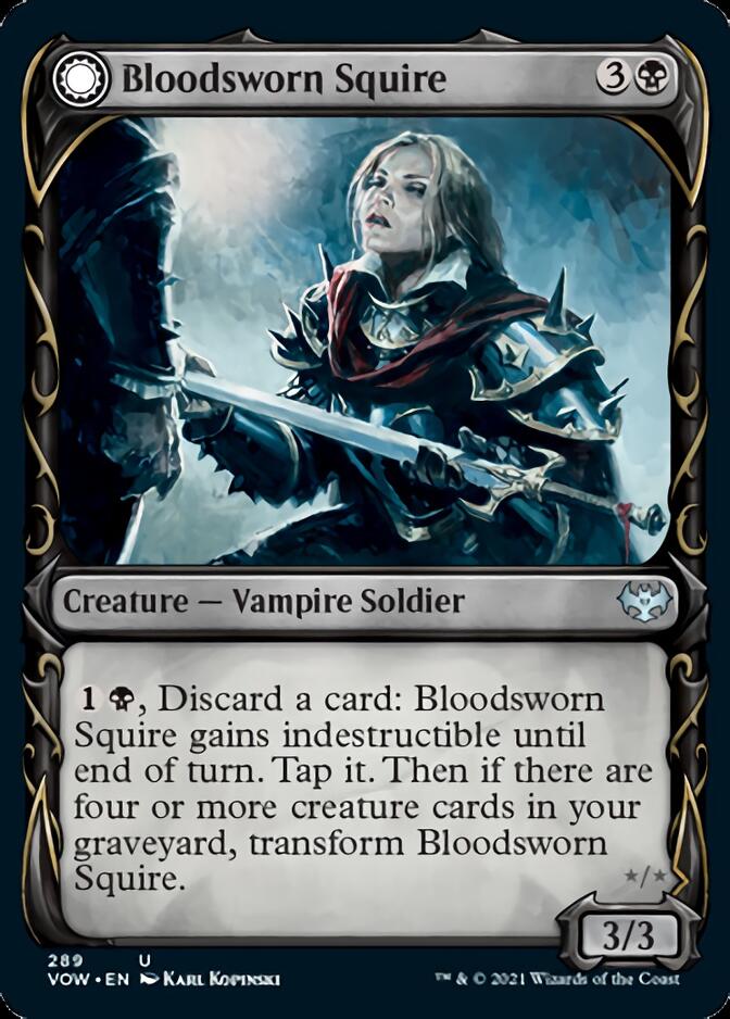 Bloodsworn Squire // Bloodsworn Knight (Showcase Fang Frame) [Innistrad: Crimson Vow] | Exor Games Bridgewater