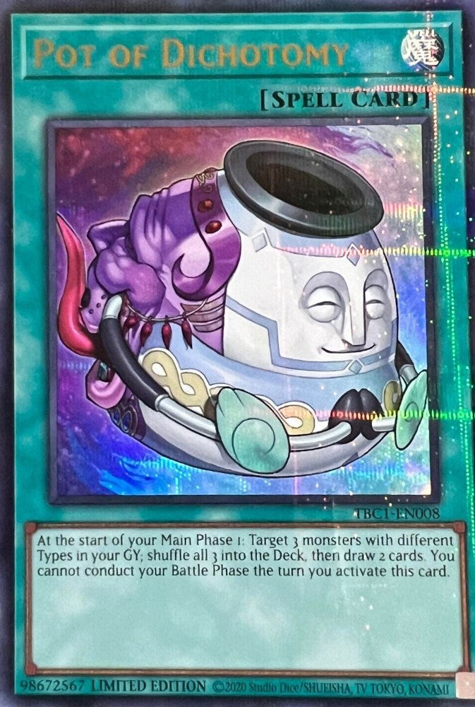 Pot of Dichotomy [TBC1-EN008] Ultra Rare | Exor Games Bridgewater