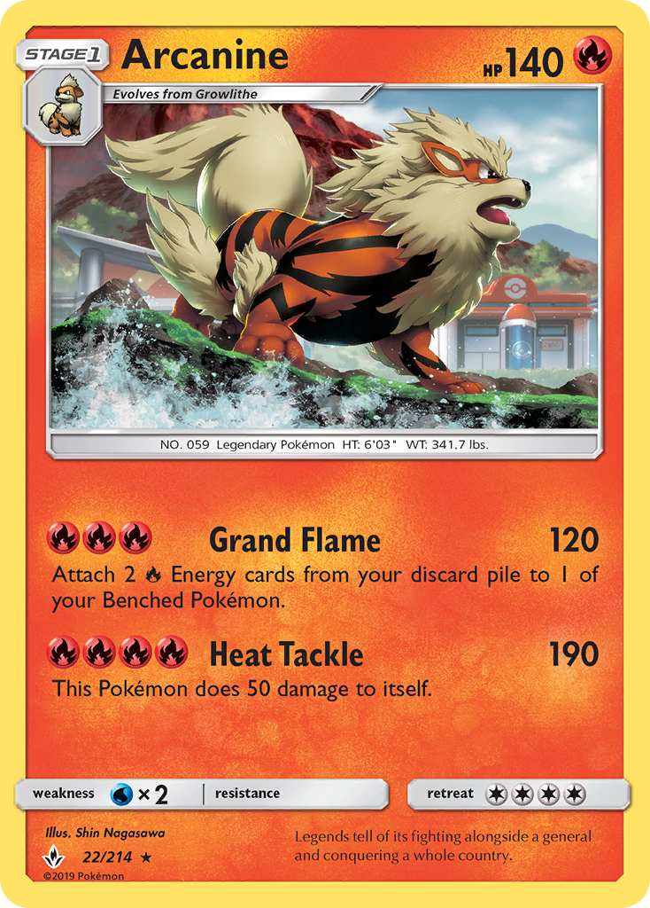 Arcanine (22/214) [Sun & Moon: Unbroken Bonds] | Exor Games Bridgewater