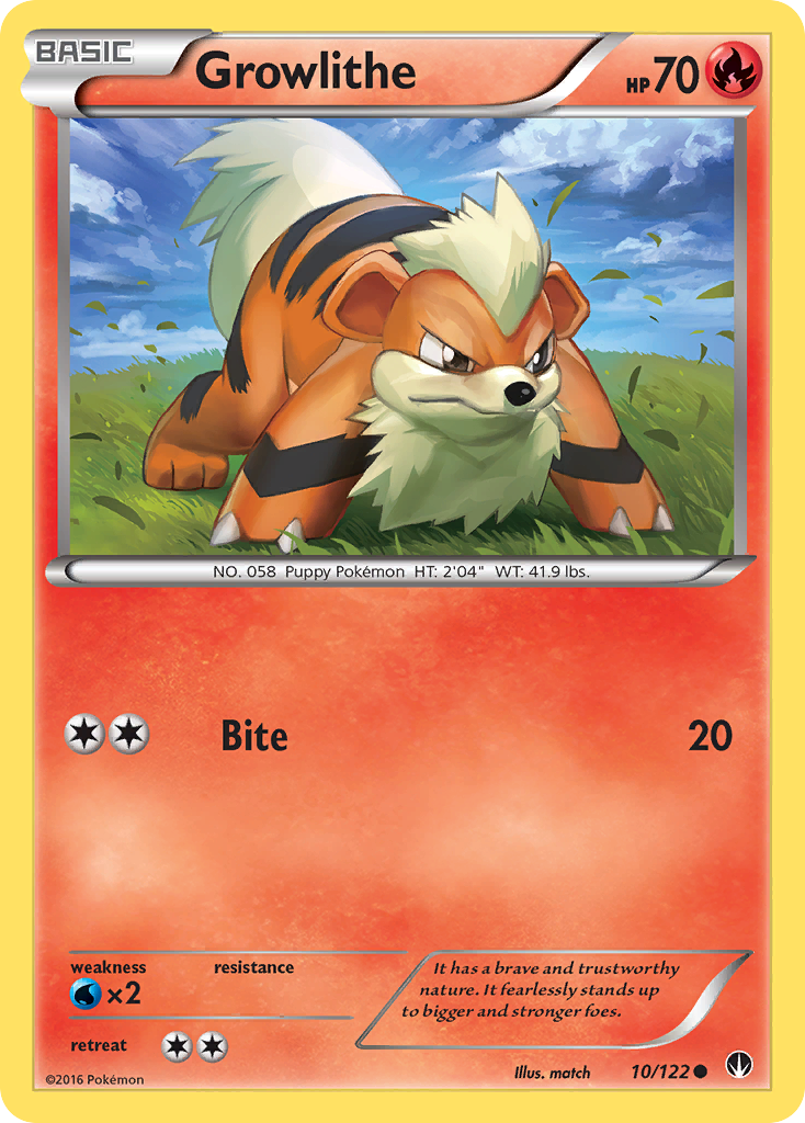 Growlithe (10/122) [XY: BREAKpoint] | Exor Games Bridgewater