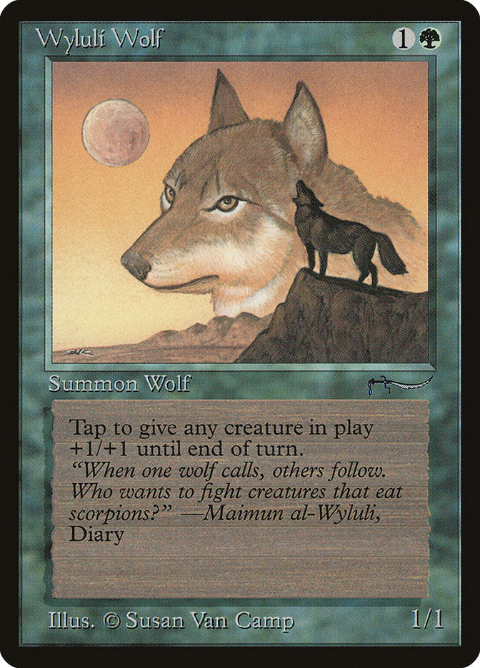 Wyluli Wolf (Light Mana Cost) [Arabian Nights] | Exor Games Bridgewater