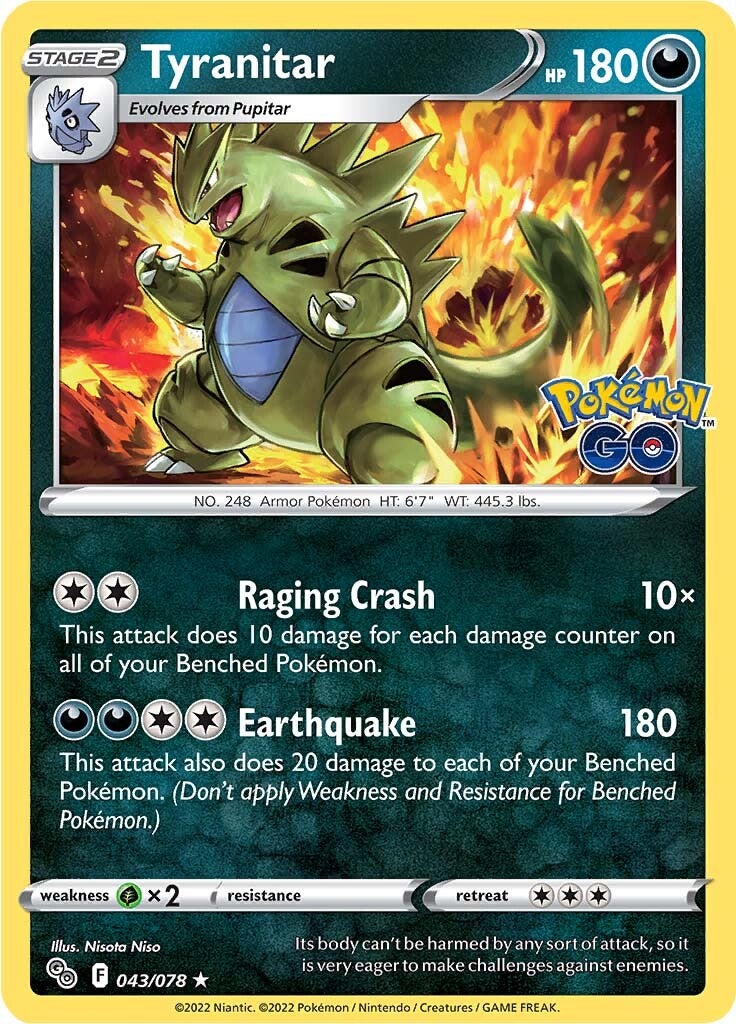 Tyranitar (043/078) [Pokémon GO] | Exor Games Bridgewater