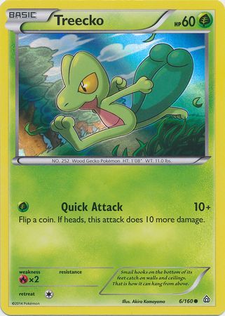 Treecko (6/160) (Sheen Holo) [XY: Primal Clash] | Exor Games Bridgewater