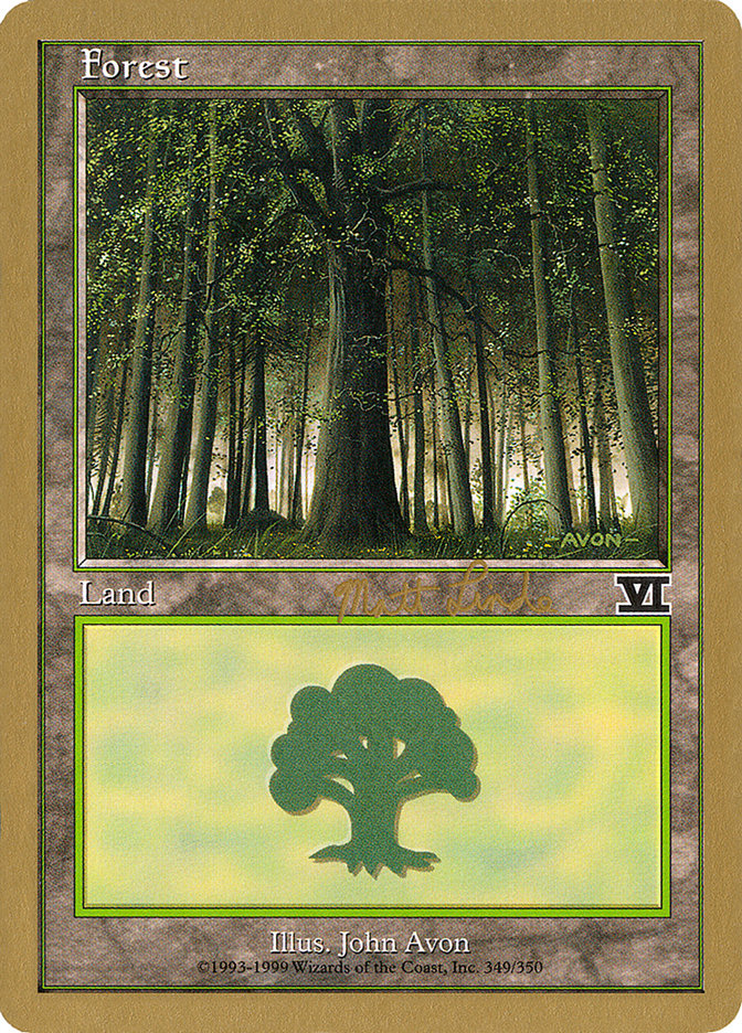 Forest (ml349) (Matt Linde) [World Championship Decks 1999] | Exor Games Bridgewater