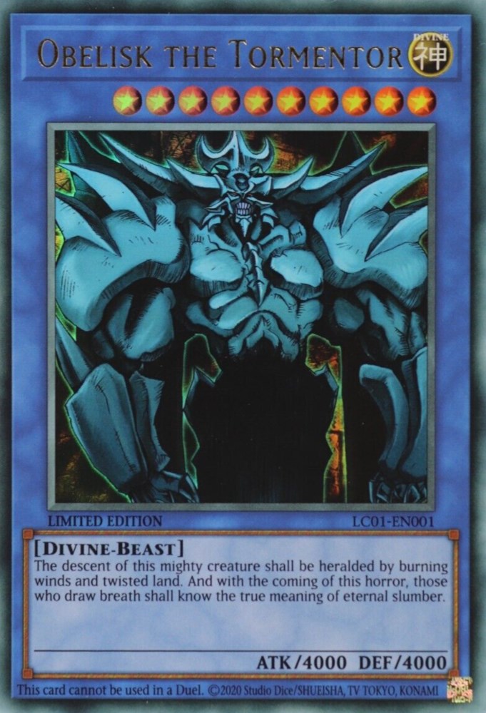 Obelisk the Tormentor (25th Anniversary) [LC01-EN001] Ultra Rare | Exor Games Bridgewater