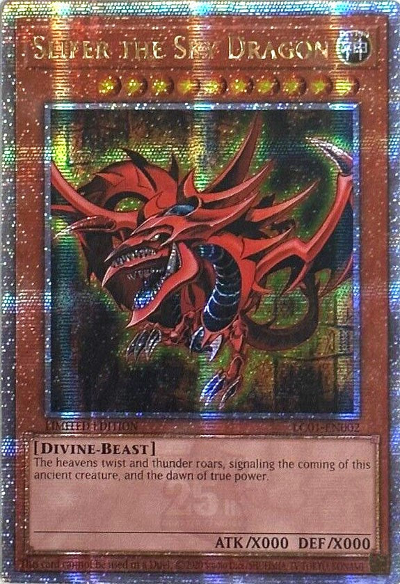 Slifer the Sky Dragon (25th Anniversary) [LC01-EN002] Quarter Century Secret Rare | Exor Games Bridgewater