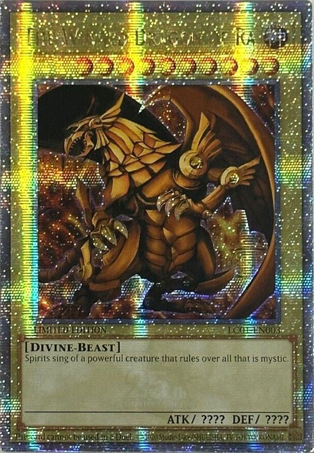 The Winged Dragon of Ra (25th Anniversary) [LC01-EN003] Quarter Century Secret Rare | Exor Games Bridgewater