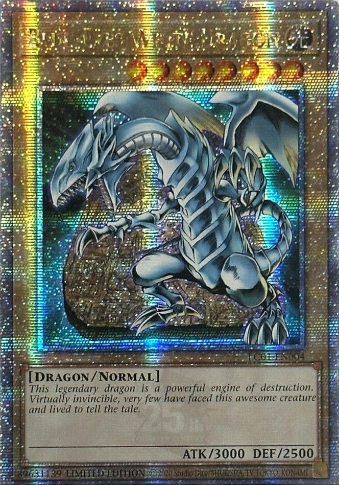 Blue-Eyes White Dragon (25th Anniversary) [LC01-EN004] Quarter Century Secret Rare | Exor Games Bridgewater