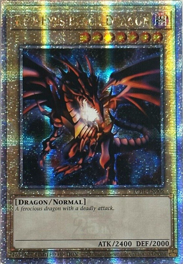 Red-Eyes Black Dragon (25th Anniversary) [LC01-EN006] Quarter Century Secret Rare | Exor Games Bridgewater