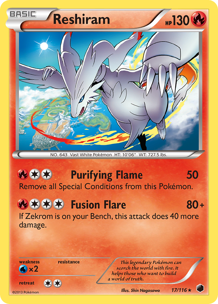 Reshiram (17/116) [Black & White: Plasma Freeze] | Exor Games Bridgewater