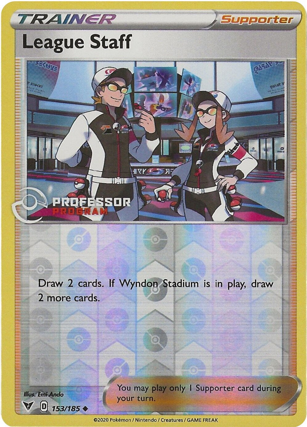 League Staff (153/185) (Professor Program Promo) [Sword & Shield: Vivid Voltage] | Exor Games Bridgewater