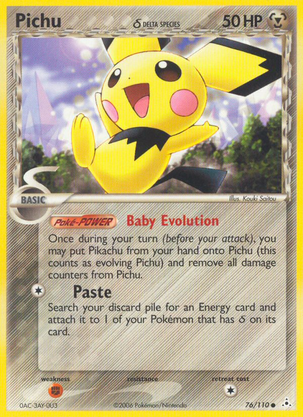 Pichu (76/110) (Delta Species) [EX: Holon Phantoms] | Exor Games Bridgewater