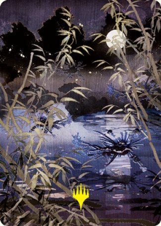 Swamp Art Card (Gold-Stamped Signature) [Kamigawa: Neon Dynasty Art Series] | Exor Games Bridgewater