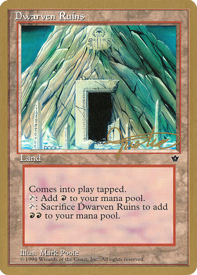 Dwarven Ruins (Mark Justice) [Pro Tour Collector Set] | Exor Games Bridgewater