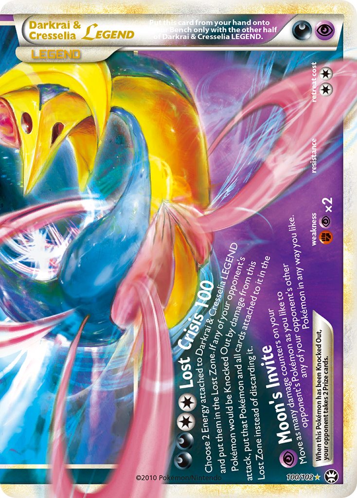 Darkrai & Cresselia LEGEND (100/102) [HeartGold & SoulSilver: Triumphant] | Exor Games Bridgewater