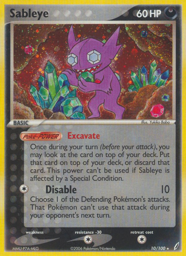 Sableye (10/100) [EX: Crystal Guardians] | Exor Games Bridgewater