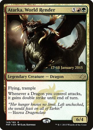 Atarka, World Render [Fate Reforged Promos] | Exor Games Bridgewater