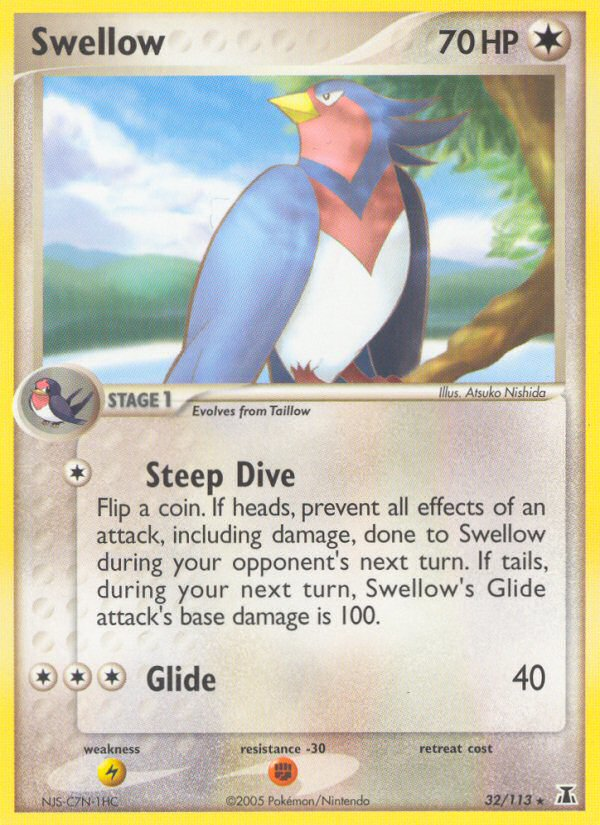 Swellow (32/113) [EX: Delta Species] | Exor Games Bridgewater