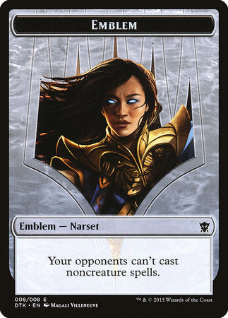 Emblem - Narset Transcendent [Dragons of Tarkir Tokens] | Exor Games Bridgewater