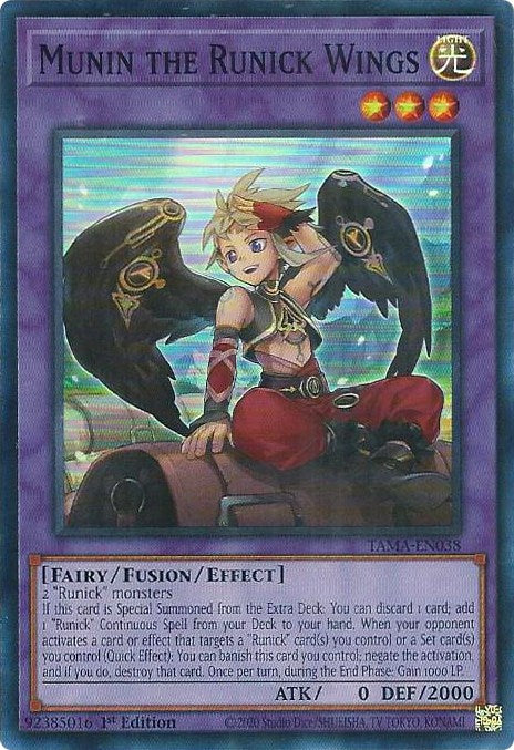 Munin the Runick Wings [TAMA-EN038] Super Rare | Exor Games Bridgewater