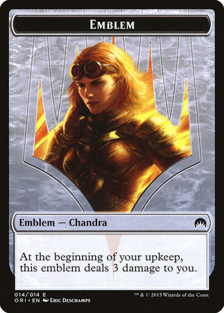 Emblem - Chandra, Roaring Flame [Magic Origins Tokens] | Exor Games Bridgewater