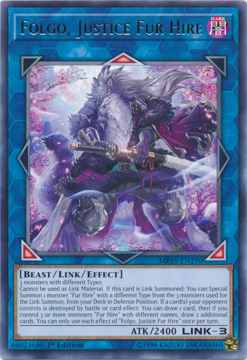 Folgo, Justice Fur Hire [MP19-EN190] Rare | Exor Games Bridgewater