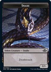 Snake // Zombie Double-sided Token [Commander Collection: Black Tokens] | Exor Games Bridgewater