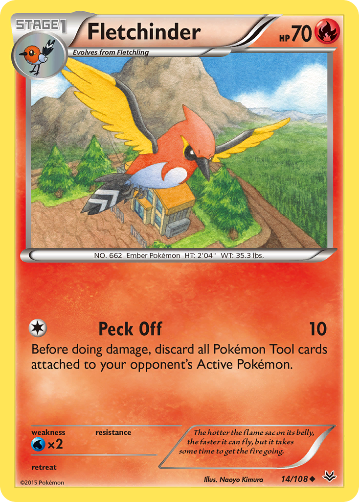 Fletchinder (14/108) [XY: Roaring Skies] | Exor Games Bridgewater