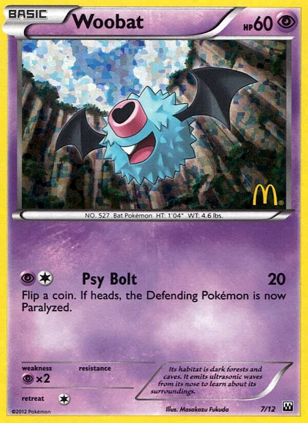 Woobat (7/12) [McDonald's Promos: 2012 Collection] | Exor Games Bridgewater