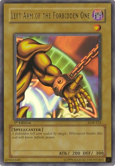 Left Arm of the Forbidden One [LOB-123] Ultra Rare | Exor Games Bridgewater