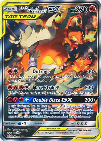 Reshiram & Charizard GX (SM201) (Jumbo Card) [Sun & Moon: Black Star Promos] | Exor Games Bridgewater