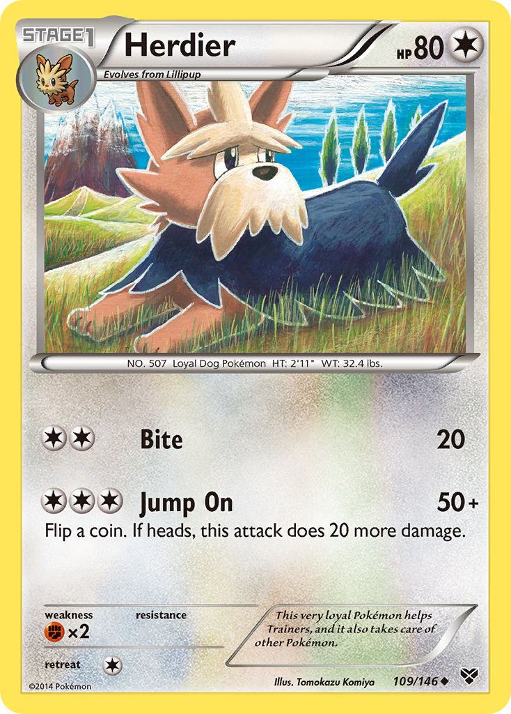 Herdier (109/146) [XY: Base Set] | Exor Games Bridgewater