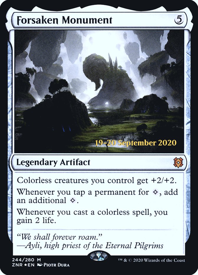 Forsaken Monument  [Zendikar Rising Prerelease Promos] | Exor Games Bridgewater