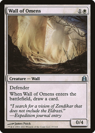 Wall of Omens [Commander 2011] | Exor Games Bridgewater