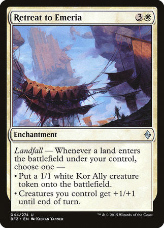 Retreat to Emeria [Battle for Zendikar] | Exor Games Bridgewater