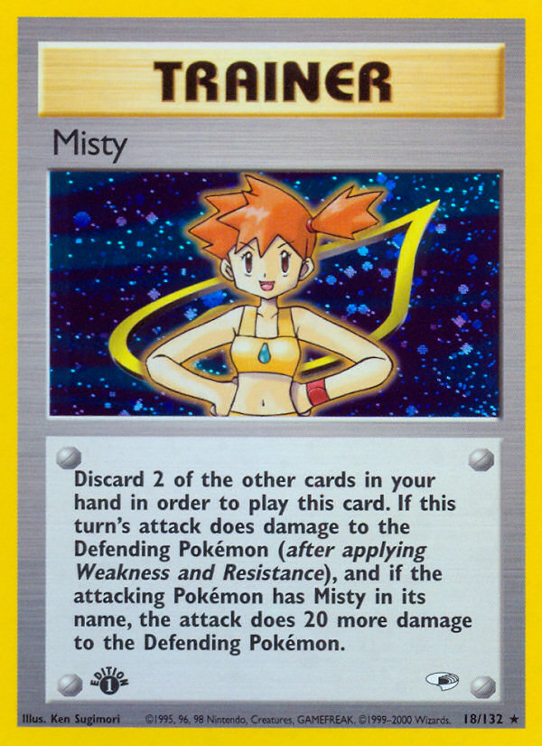 Misty (18/132) [Gym Heroes 1st Edition] | Exor Games Bridgewater